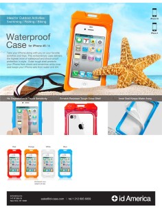 id America - Custodia Impermeabile per iPhone 4/4S - Rosso 2