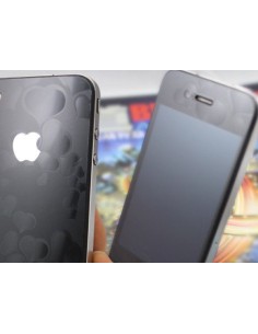 Pellicola 3D Effetto Cuori per iPhone 4/4S - Fronte/Retro