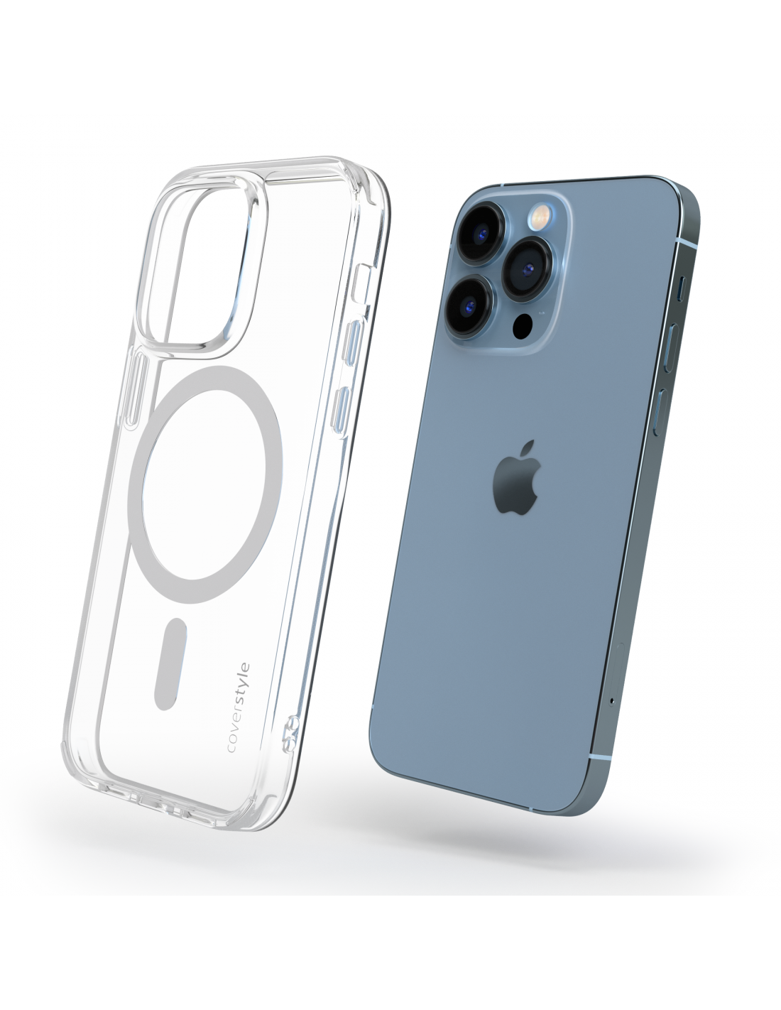HGH Custodia Magnetica Per IPhone 13 Pro Max 6,7'' – Retro Trasparente Opaco, Compatibile MagSafe, Antiurto Con Cuscini D'Aria
