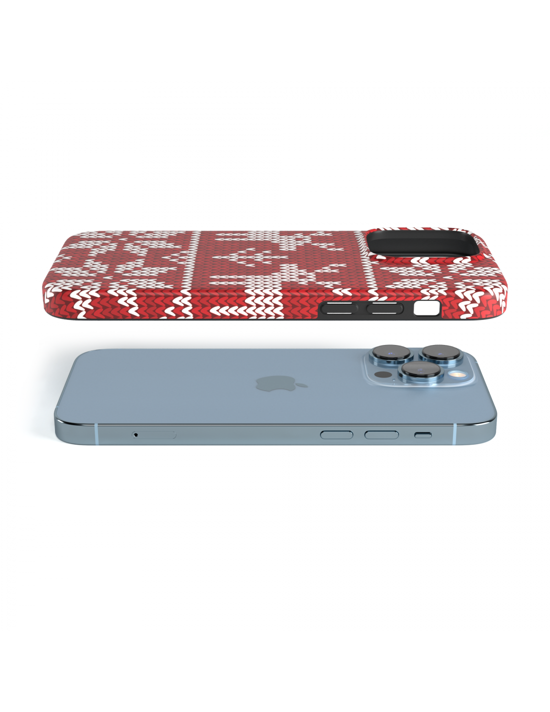Mixroom - Custodia Cover per iPhone 13 Case in TPU Morbido Rosso con