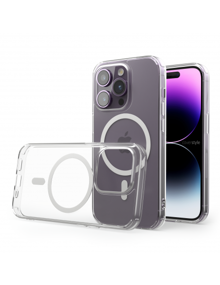 Cover Antiurto TPU+PC con MagSafe per iPhone 14 Pro Max Trasparente - UltraFlex PRO®