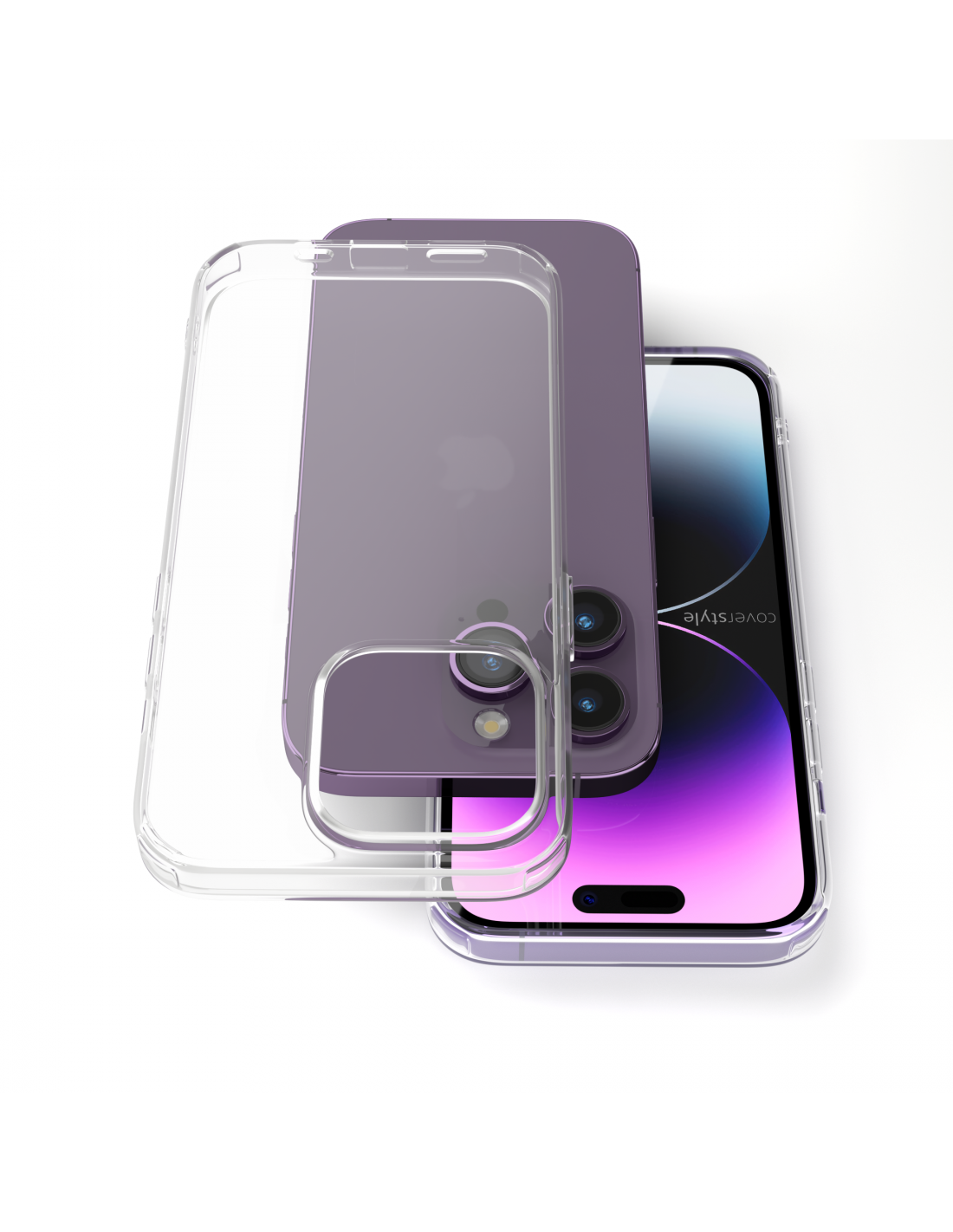 Custodia in TPU antiscivolo per iPhone 14 Pro - Trasparente