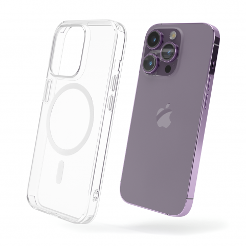 Cover Antiurto TPU+PC con MagSafe per iPhone 14 Pro Trasparente - UltraFlex PRO®