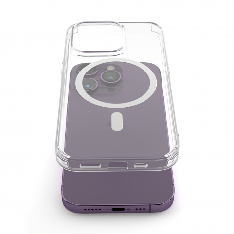 Cover Antiurto TPU+PC con MagSafe per iPhone 14 Pro Trasparente - UltraFlex PRO®