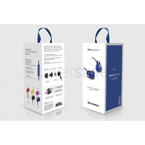 id America - Auricolari In-Ear Metropolitan in Alluminio - Yellow Green