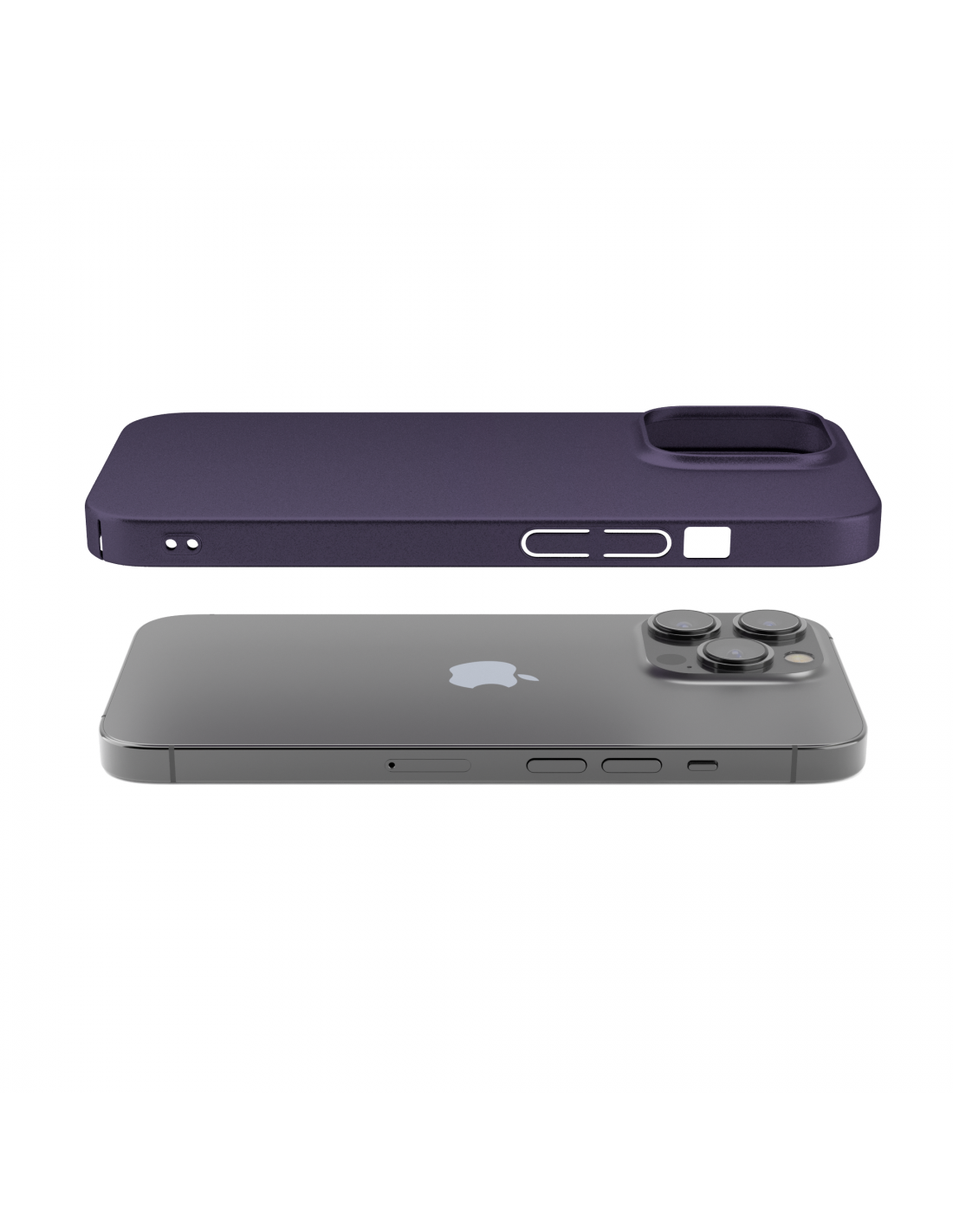 HONLEN Custodia per iPhone 13 (6.1 Inches) Cover per Telefono Aziendale con Retro in Pelle, Viola scuro