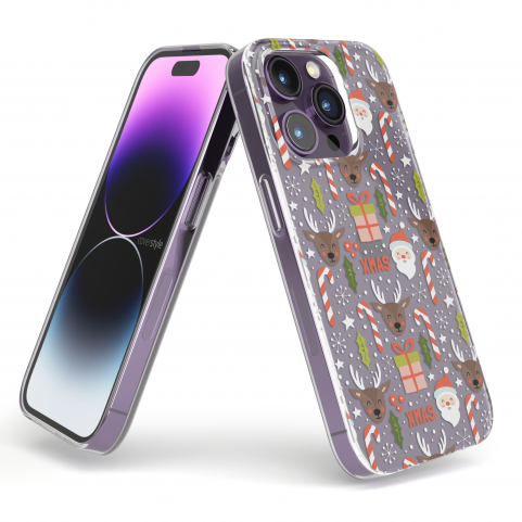 Custodia di Natale Trasparente per iPhone 14 Pro Max - DesignFlex®