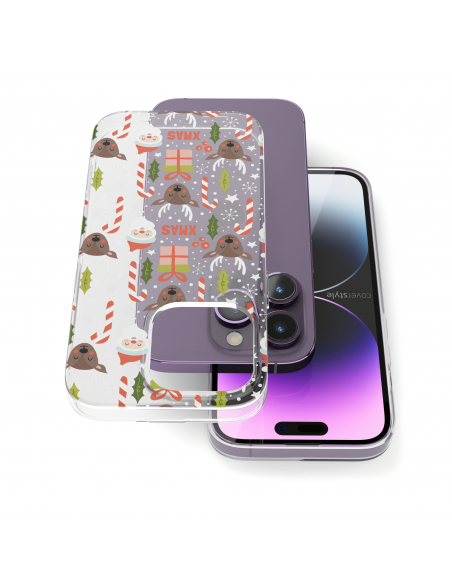 Custodia di Natale Trasparente per iPhone 14 Pro Max - DesignFlex®