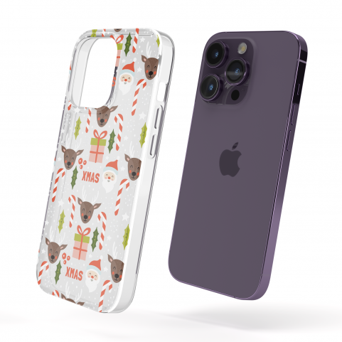 Custodia di Natale Trasparente per iPhone 14 Pro Max - DesignFlex®