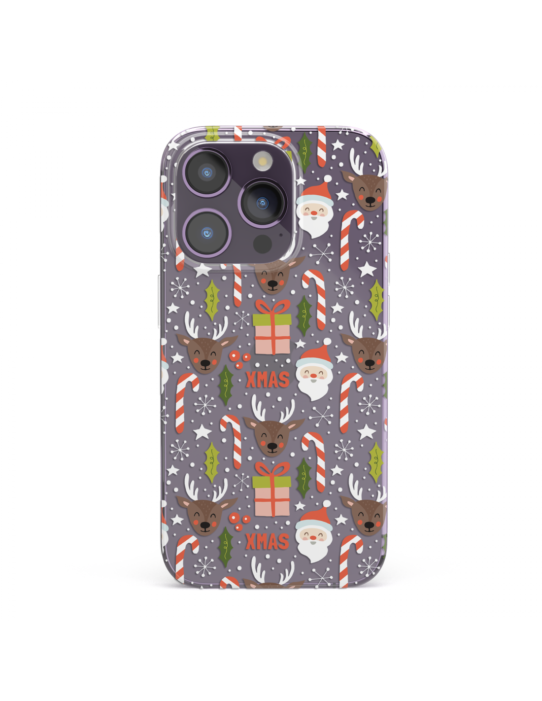 Custodia IPhone 14 Pro Max Con Luci Di Natale: Cover Colorata Morbida TPU Antiurto Con Ricarica Wireless - 4