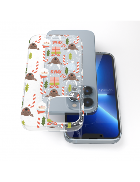 Custodia di Natale Trasparente per iPhone 13 Pro - DesignFlex®