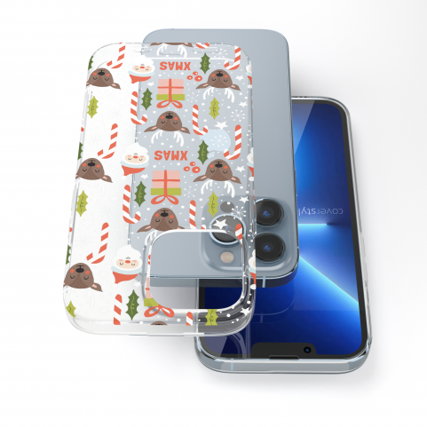 Custodia di Natale Trasparente per iPhone 13 Pro Max - DesignFlex®