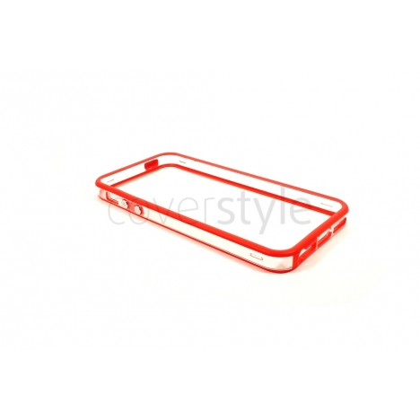 Bumper Bicolore Rosso/Trasparente per iPhone 5 - Serie Advanced