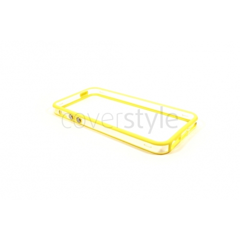 Bumper Bicolore Giallo/Trasparente per iPhone 5 - Serie Advanced