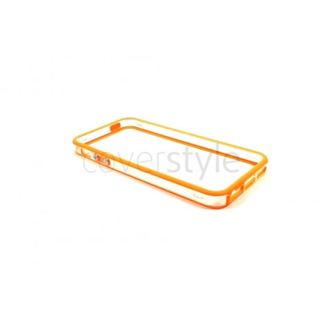 Bumper Bicolore Arancione/Trasparente per iPhone 5 - Serie Advanced