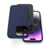 Cover in Eco Pelle Blu per iPhone 14 Pro + Supporto MagSafe - LeatherSoft PRO®