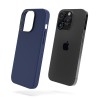 Cover in Eco Pelle Blu per iPhone 14 Pro + Supporto MagSafe - LeatherSoft PRO®