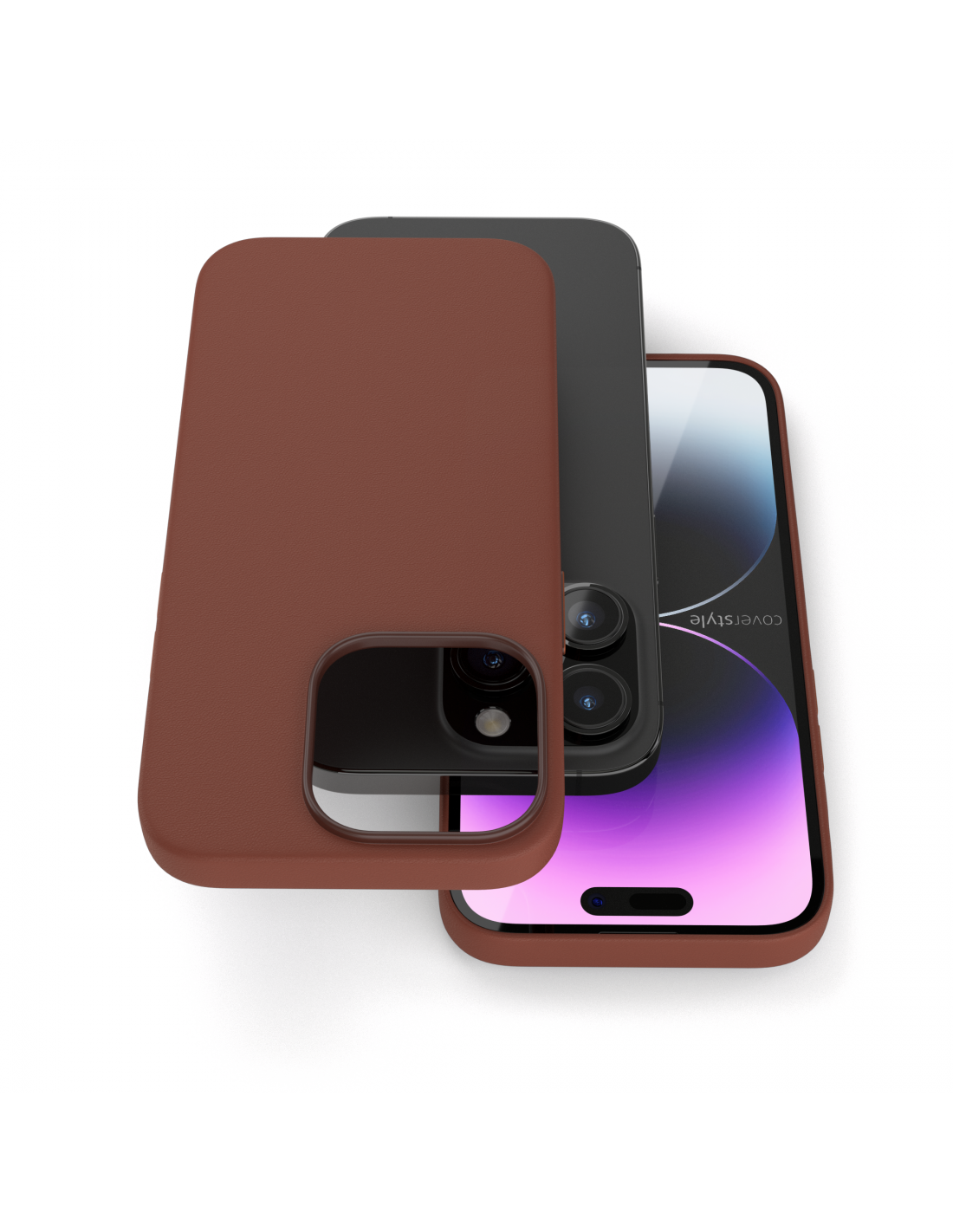 Custodia portafoglio Zanae per iPhone 14 Pro, Marrone