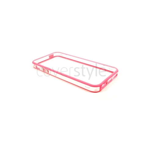 Bumper Bicolore Rosa/Trasparente per iPhone 5 - Serie Advanced