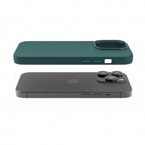 Cover in Eco Pelle Verde per iPhone 14 Pro Max + Supporto MagSafe - LeatherSoft PRO®
