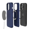 Cover in Eco Pelle Blu per iPhone 14 Pro Max + Supporto MagSafe - LeatherSoft PRO®