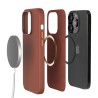 Cover in Eco Pelle Marrone per iPhone 14 Pro Max + Supporto MagSafe - LeatherSoft PRO®