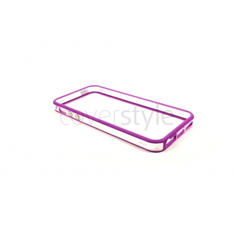Bumper Bicolore Viola/Trasparente per iPhone 5 - Serie Advanced