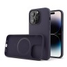 Cover in Eco Pelle Viola per iPhone 14 Pro Max + Supporto MagSafe - LeatherSoft PRO®