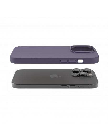 Cover in Eco Pelle Viola per iPhone 14 Pro + Supporto MagSafe - LeatherSoft PRO®