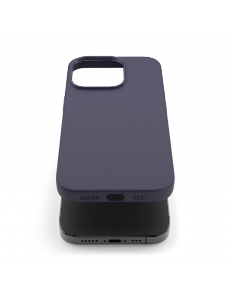 Cover in Eco Pelle Viola per iPhone 14 Pro + Supporto MagSafe - LeatherSoft PRO®