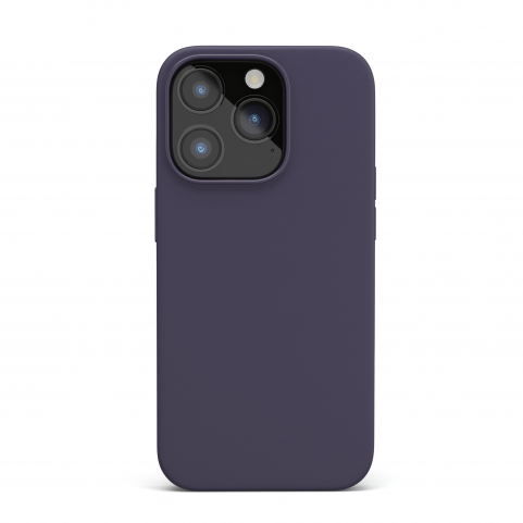 Cover in Eco Pelle Viola per iPhone 14 Pro + Supporto MagSafe - LeatherSoft PRO®