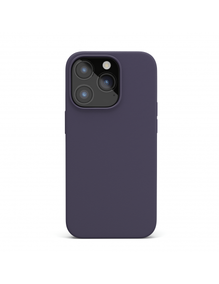 Cover in Eco Pelle Viola per iPhone 14 Pro + Supporto MagSafe - LeatherSoft PRO®