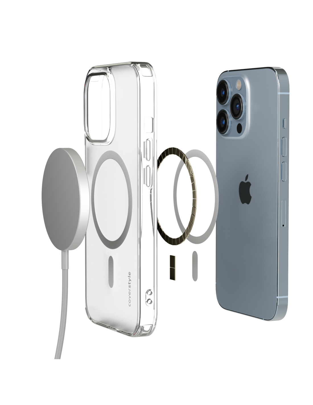 Custodia Antiurto Per IPhone 13 Pro Con Supporto Magnetico E Pellicola Schermo Inclusa - Militare