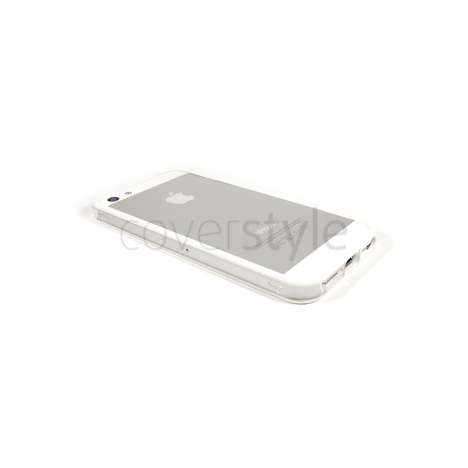 Bumper Bicolore Bianco/Trasparente per iPhone 5 - Serie Advanced