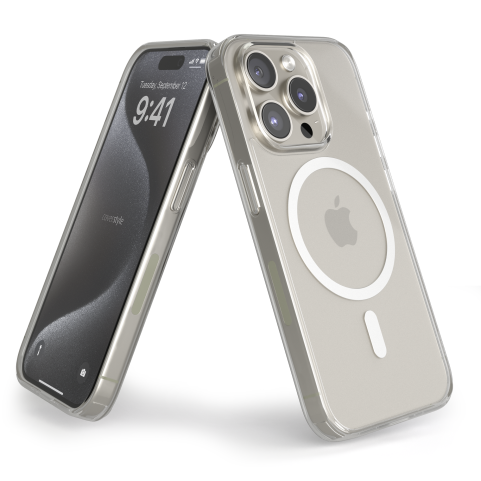 Cover Antiurto TPU+PC con MagSafe per iPhone 15 Pro Trasparente - UltraFlex PRO®