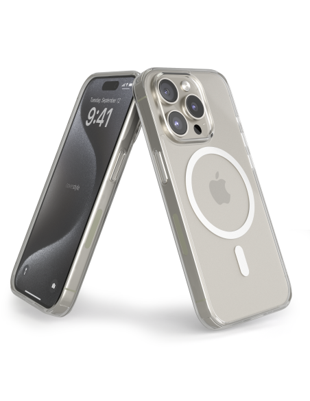 Cover Antiurto TPU+PC con MagSafe per iPhone 15 Pro Trasparente - UltraFlex PRO®