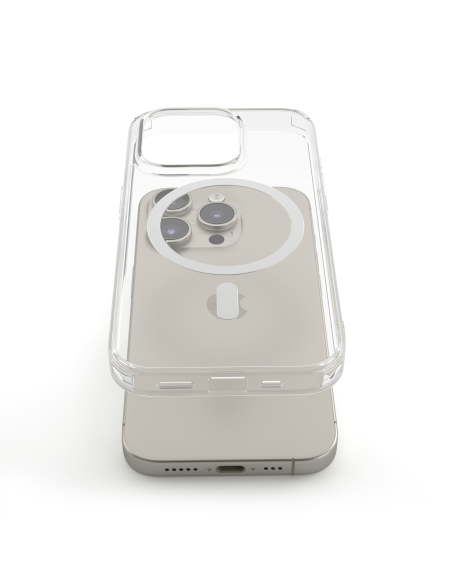 Cover Antiurto TPU+PC con MagSafe per iPhone 15 Pro Trasparente - UltraFlex PRO®