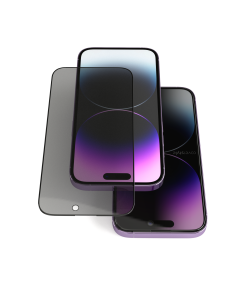 Kit 2x Pellicola Privacy in Vetro Temperato 3D per iPhone 14 Pro (6.1") - HyperGlass 3D® 2