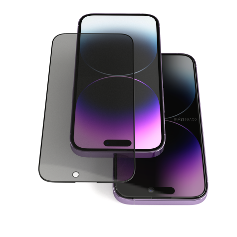 Kit 2x Pellicola Privacy in Vetro Temperato 3D per iPhone 14 Pro (6.1") - HyperGlass 3D®