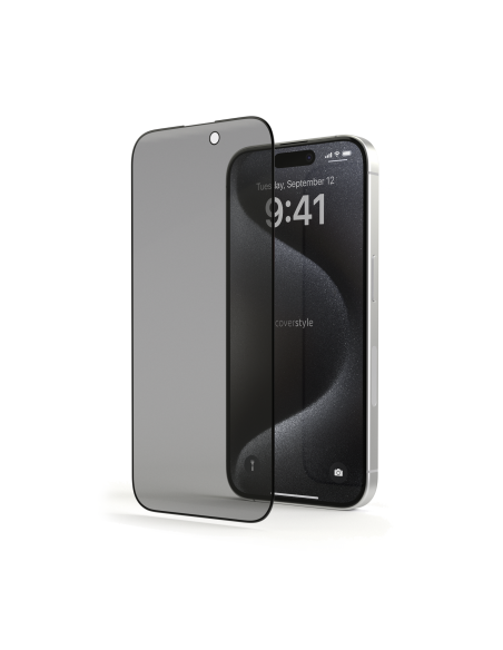Pellicola Privacy in Vetro Temperato 3D per iPhone 15 Pro Max (6.7") - HyperGlass 3D®