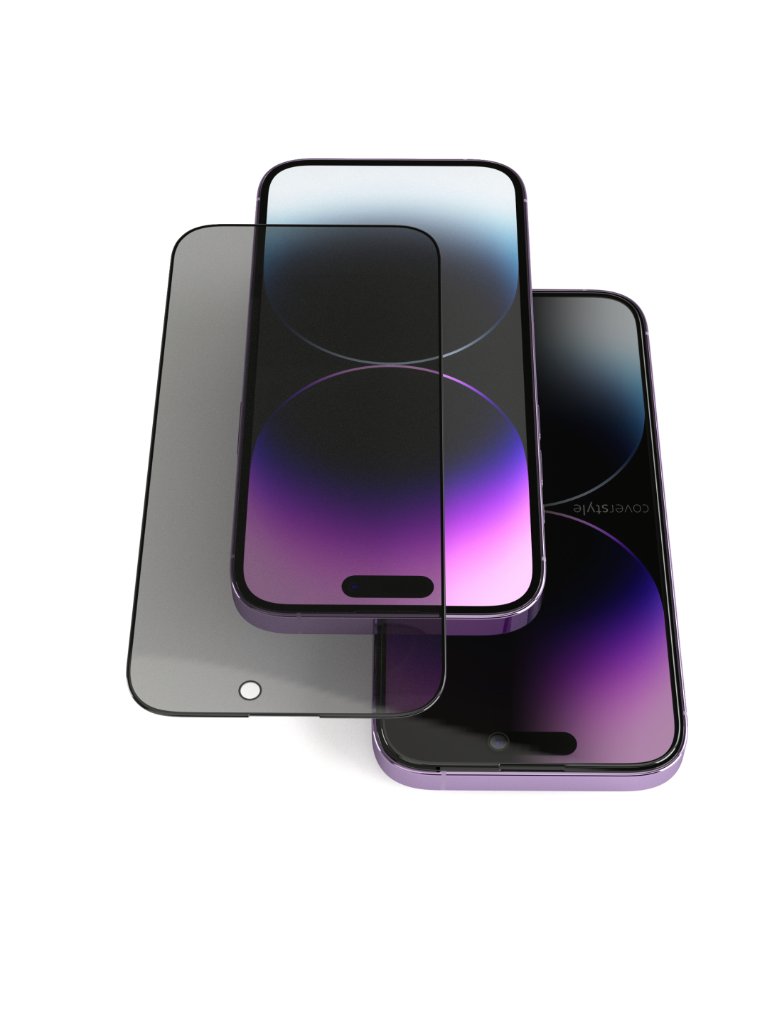 Set 3x Pellicola Vetro Privacy per iPhone XS - Protezione Premium 9H