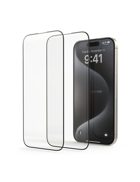 2x Pellicola in Vetro Temperato 3D per iPhone 15 Pro Max (6.7") - Kit 2 Pezzi - HyperGlass 3D®