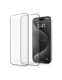 2x Pellicola in Vetro Temperato 3D per iPhone 15 Pro (6.1") - Kit 2 Pezzi - HyperGlass 3D®