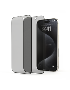 Kit 2x Pellicola Privacy in Vetro Temperato 3D per iPhone 15 Pro Max (6.7") - HyperGlass 3D®
