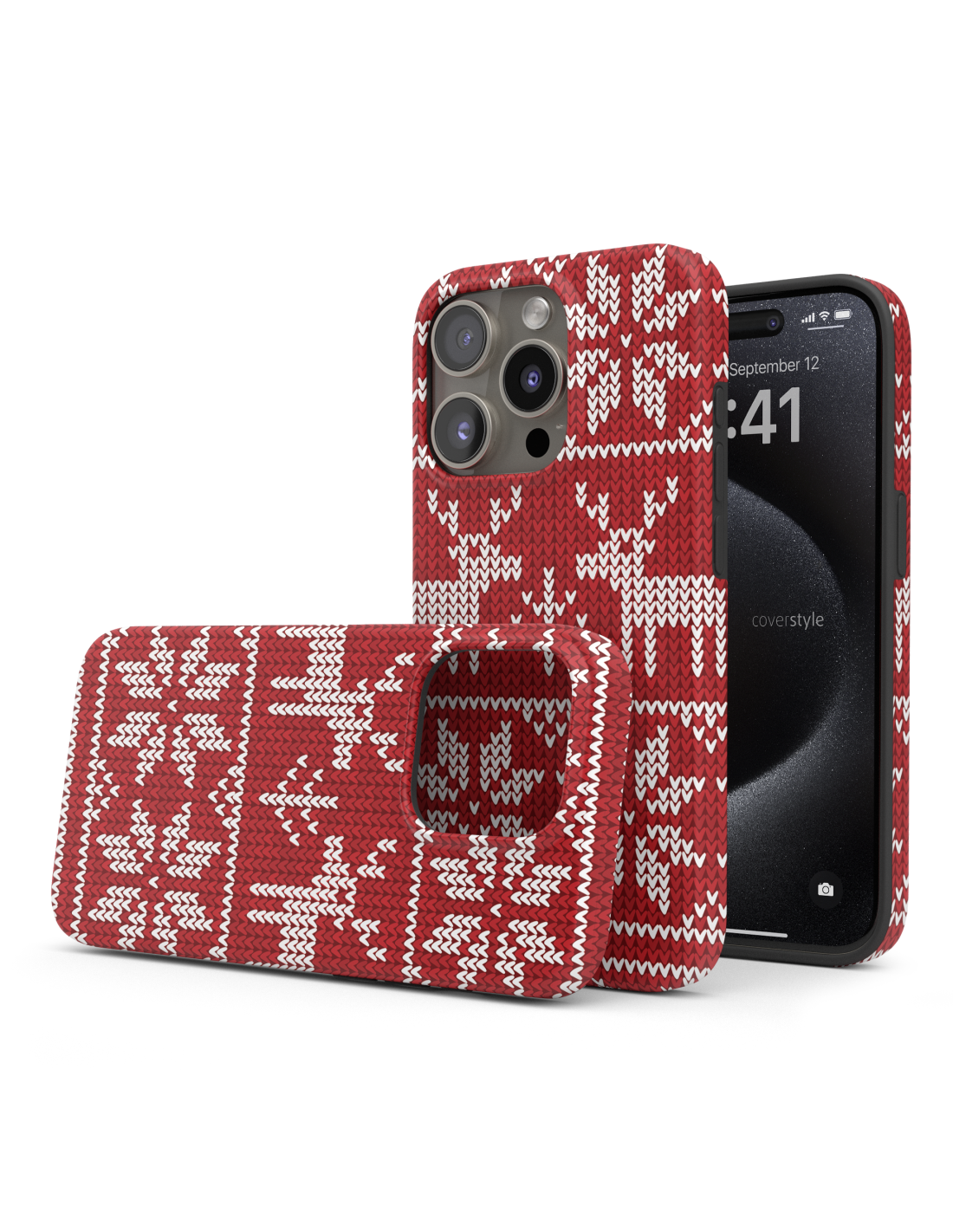 ZTOFERA Custodia Trasparente Per IPhone 15 Pro - Natale Con Motivo Renna, Morbido TPU, Antiurto, Protezione Fotocamera - Regalo Per Ragazze E Bambine - 3