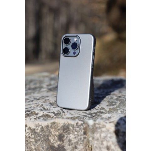 UltraSoft® - Custodia Policarbonato Opaco Soft-Touch per iPhone 14 Pro Max - Titanio Naturale