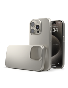 Cover Titanio Naturale Opaco per iPhone 15 Pro Max - UltraSoft®