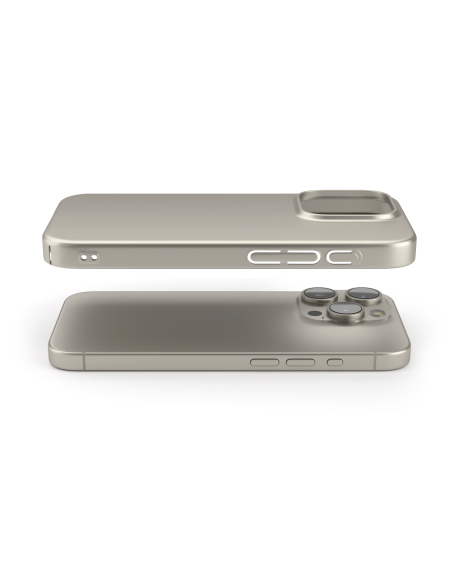 Cover Titanio Naturale Opaco per iPhone 15 Pro Max - UltraSoft®