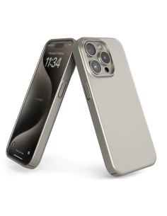 Cover Titanio Naturale Opaco per iPhone 15 Pro Max - UltraSoft® 2